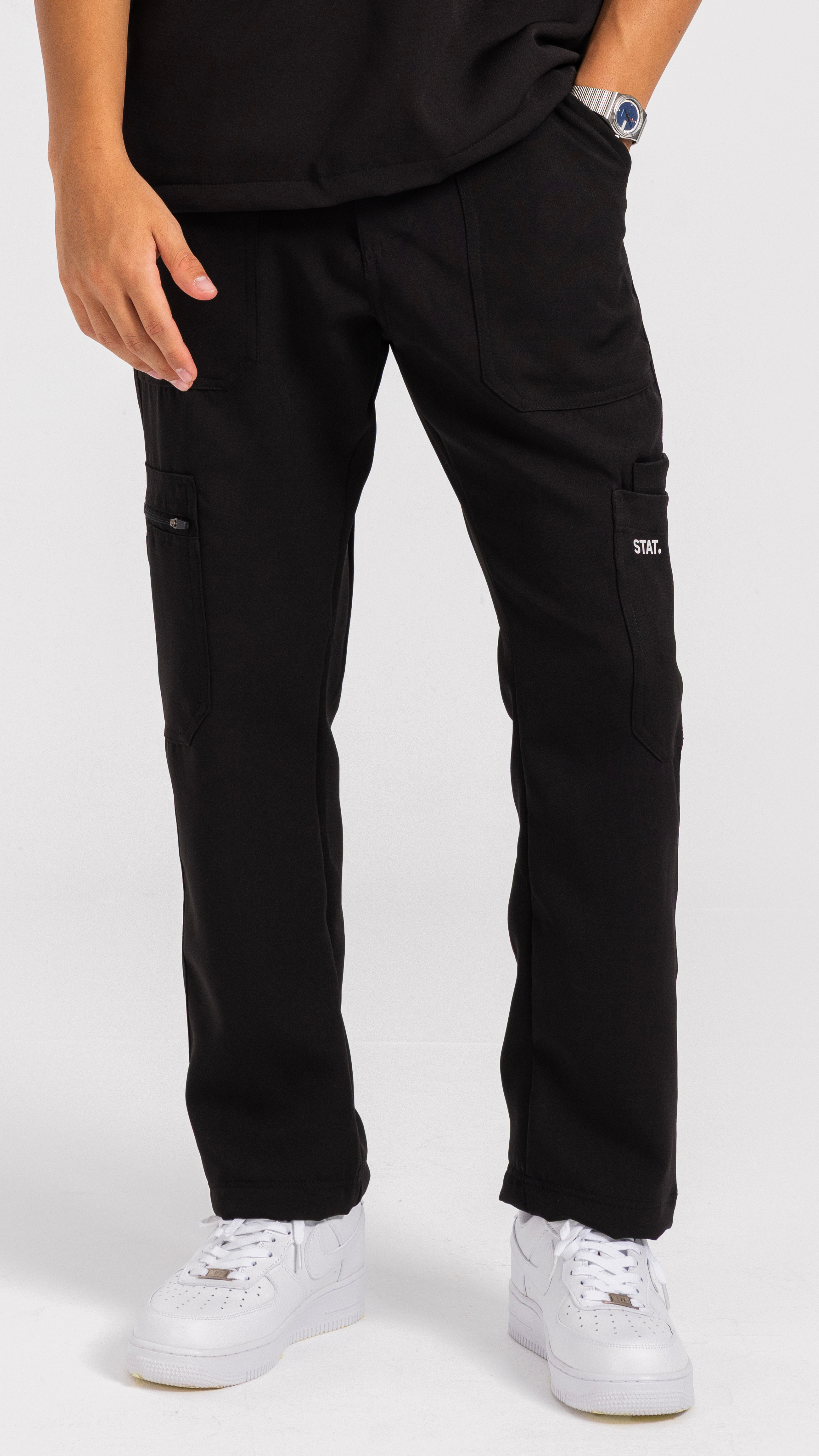 Obsidian Black Unisex Pants