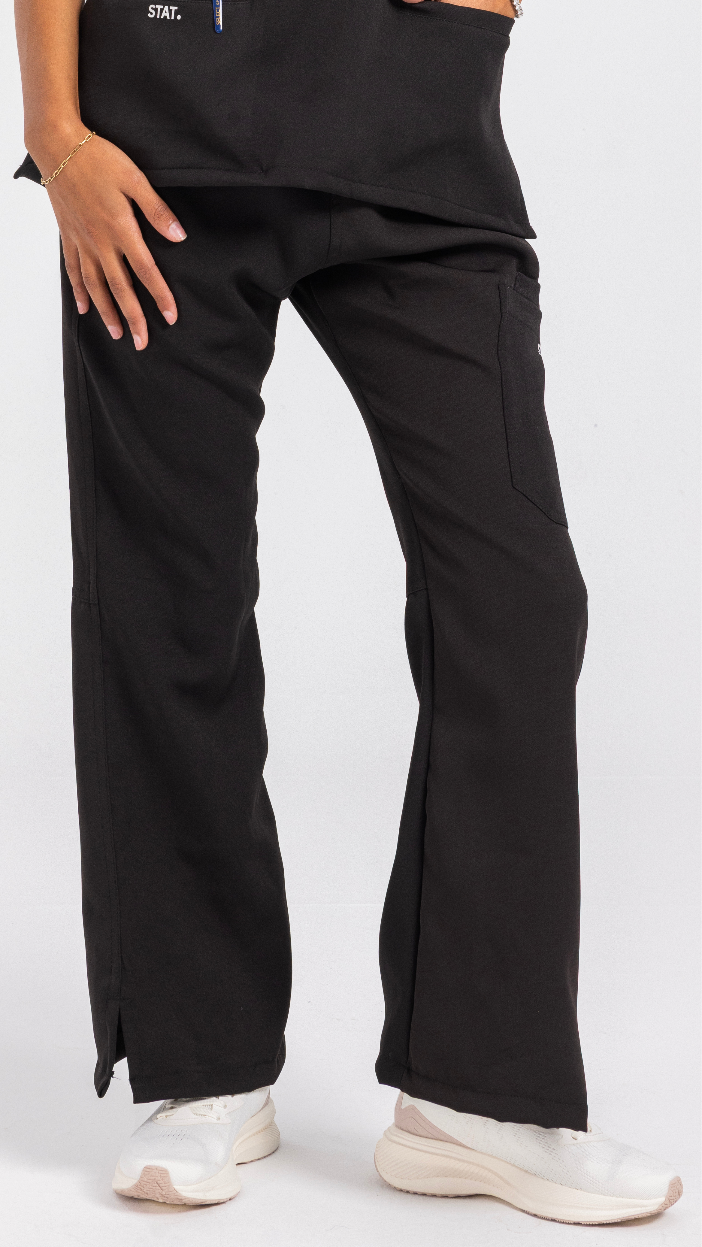 Obsidian Black Flared Pants